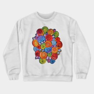 Rainbow Explosion Shells Crewneck Sweatshirt